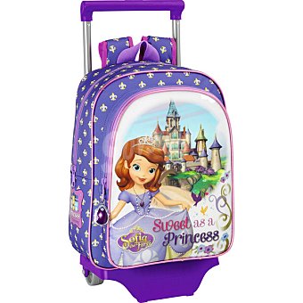 Princesa sofia Mochila infantil con ruedas y carro extraible 1 unidad