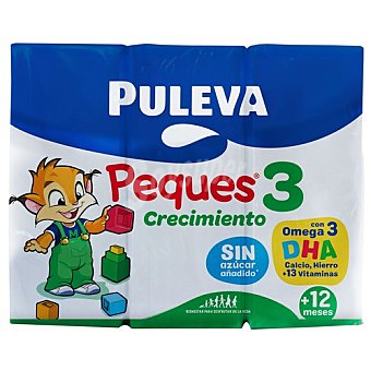 Puleva Puleva Peques 3 Leche (3) de crecimiento de 12 a 36 meses 3 x 200 ml. 3 x 200 ml