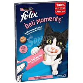 Purina Felix Snack líquido de salmón para gato félix D. moments Pack 4 x 10 g