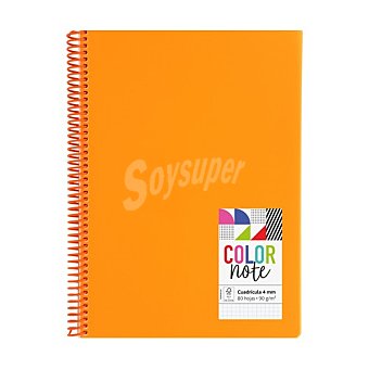 Grafoplás Cuaderno de cuadrícula de 4mm A4 80H 90G, color naranja, grafoplas. 90g