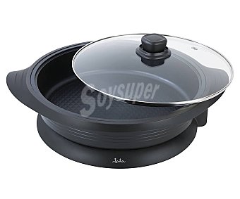 Jata Paellera eléctrica jata PE640, 1600W, diámetro 34cm, termostato regulable, tapa de cristal