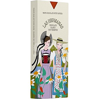 Las Hermanas Chocolate blanco con pimentón tableta 80 G Tableta 80 g