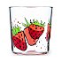 Vaso de vidrio con forma baja y diseño de fresas 36cl., luminarc. 36 cl. Luminarc