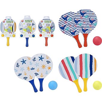 ONE TWO FUN ALCAMPO Palas de madera y 2 pelotas, modelos surtidos, ONE TWO FUN alcampo.