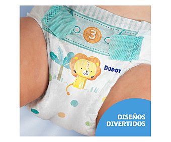 Dodot Pañales talla 2, para niños de 4 a 8 kilogramos Bebé-Seco 98 uds