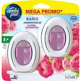 AmbiPur Ambientador flores elegantes para baño Pack 2 uds