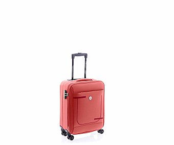 Maleta de cabina flexible 39x55x20 cm. color rojo, queralt.