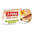 Paté suave de hígado de cerdo La Piara sin gluten y sin lactosa Pack de 2 unidades de 75 g La Piara