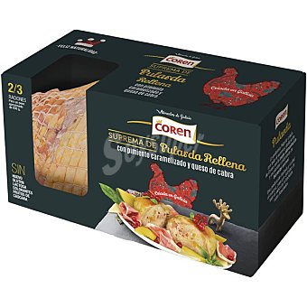 Coren Suprema de pularda rellena con pimiento caramelizado y queso de cabra 2-3 raciones peso aproximado Bandeja 750 g