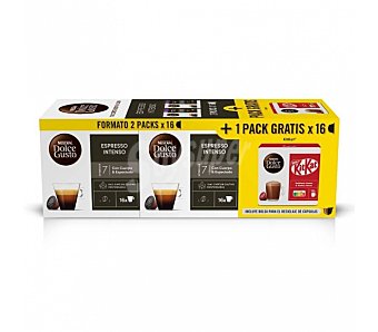 Nescafé Nescafé dolce gusto Café en cápsulas intenso y doppio Pack de 3 cajas, 46 uds