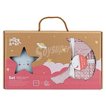 Interbaby Set de manta burbuja + lamparita, color rosa maquillaje, interbaby.
