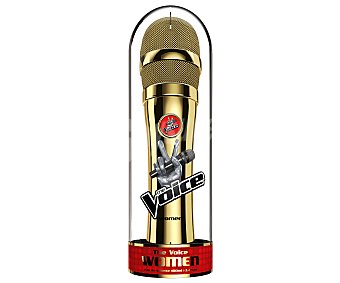 THE VOICE Eau de toilette para mujer con vaporizador en spray y forma de micrófono dorado 100 ml