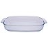Fuente de vidrio borosilicato rectangular con asa, 40x32 cm actuel.  Actuel