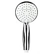 Mango de Ducha de Plástico ABS 3 posiciones carrefour home 17x6 cm - Inox  Carrefour Home