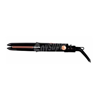 Qilive Mini plancha alisadora qilive Q.7762 con placas de cerámica y cable giratorio, color negro.