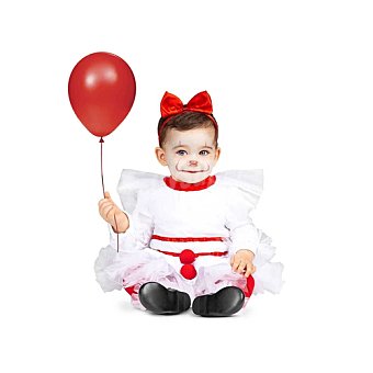 My other me Bebe Payaso Aterrador 7-12 M Diadema, Cuello, Vestido