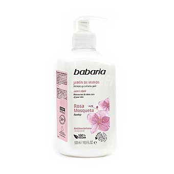 Babaria Babaria Jabón de manos antibacteriano con Rosa Mosqueta y acción hidratante 500 ml