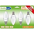 Bombilla Led E14 vela 5W 3000K 4 uds Quality Led