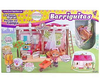BARRIGUITAS Casa rural Escenario de juego Casa rural con accesorios y 1 figura BARRIGUITAS.