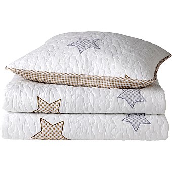Casactual Colcha Bouti infantil de estrellas para cama 90 cm