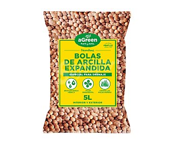 HA-Huerto y Jardín Bolas de arcilla expandida especial para drenaje, , huerto Y jardín agreen 5 litros