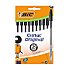 Lote de 10 bolígrafos de punta media grosor fina de 1 mm y tinta base aceite negra BIC Cristal  Bic
