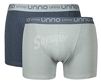 Unno UH103 Pack de 2 calzoncillos bóxer de algodón para hombre L